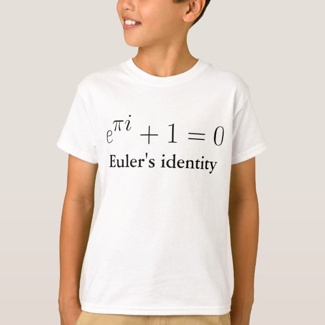 Camiseta A identidade de Euler (Frente)