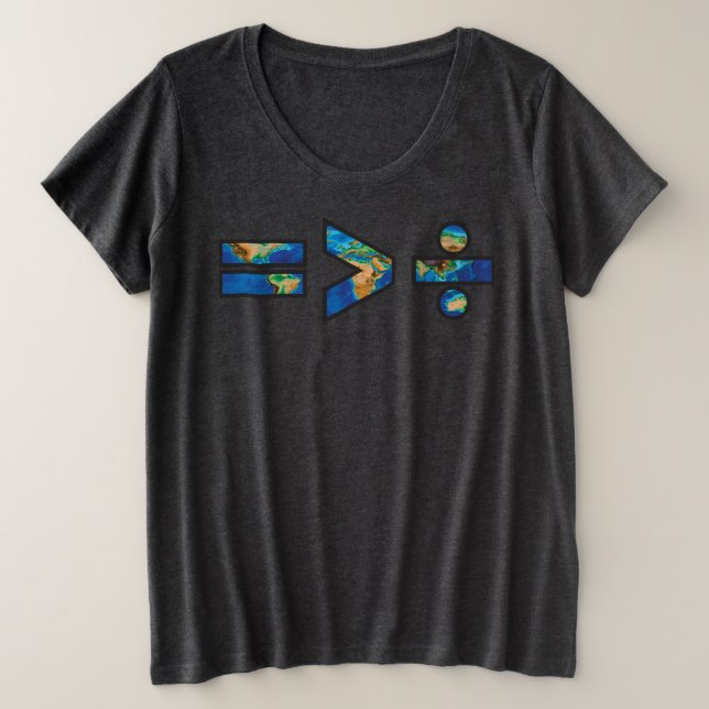 Camiseta A Igualdade é Maior que a Divisão (Frente do Design)