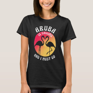 Camiseta A Ilha De Aruba Está Ligando E Eu Preciso Ir Flami