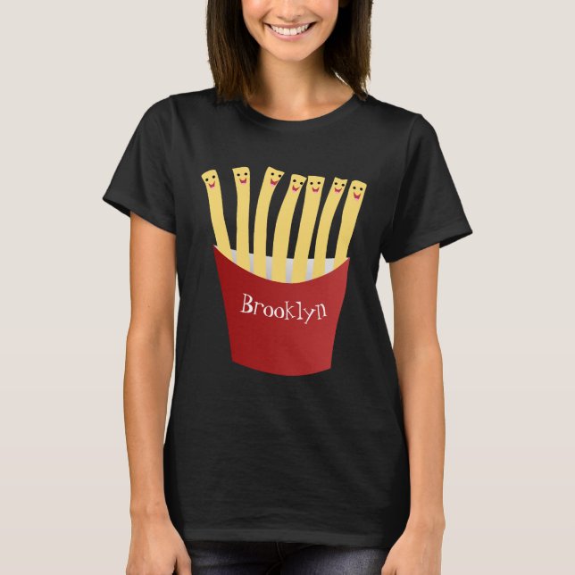 Camiseta A ilustração de desenho animado de comida rápida d (Frente)