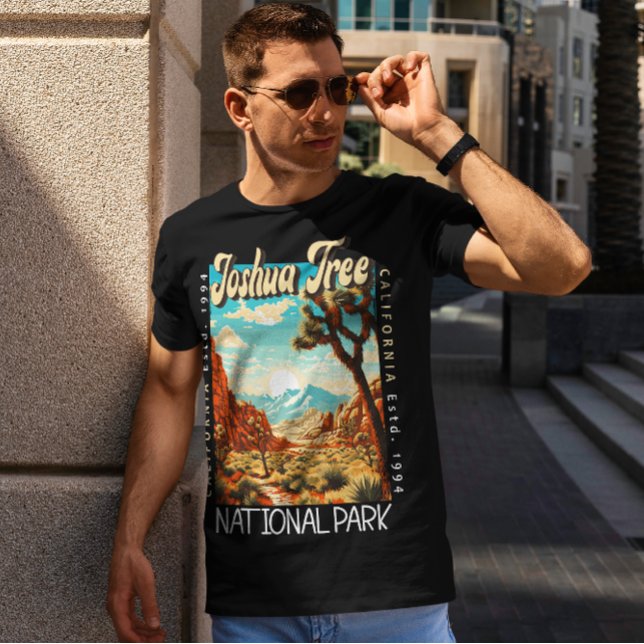 Camiseta A Ilustração do Parque Nacional de Joshua Tree fic (Criador carregado)