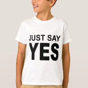 Camiseta a imagem apenas diz sim