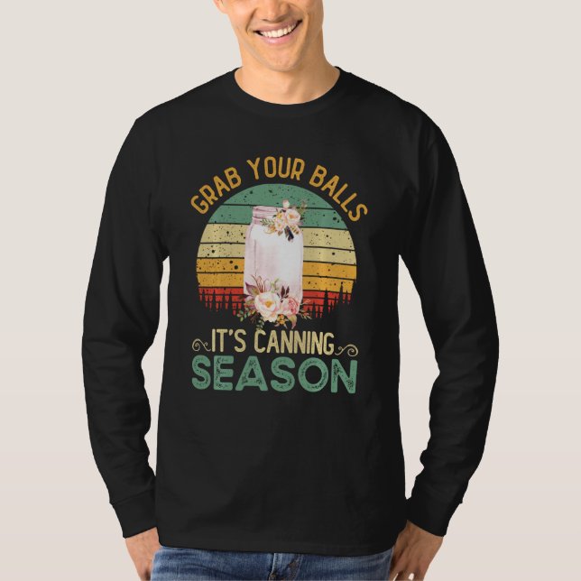 Camiseta A Imagem De Retro Engraçada Pega As Bolas E Está A (Frente)