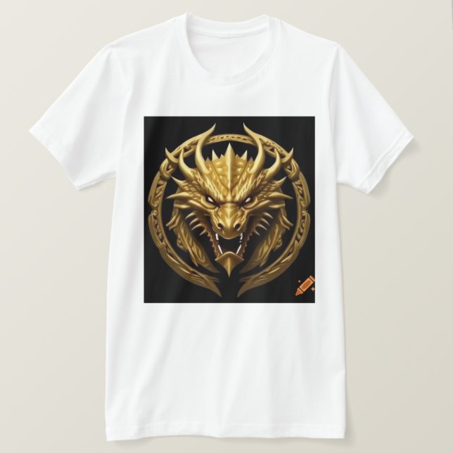 Camiseta A imagem do dragão (Frente do Design)