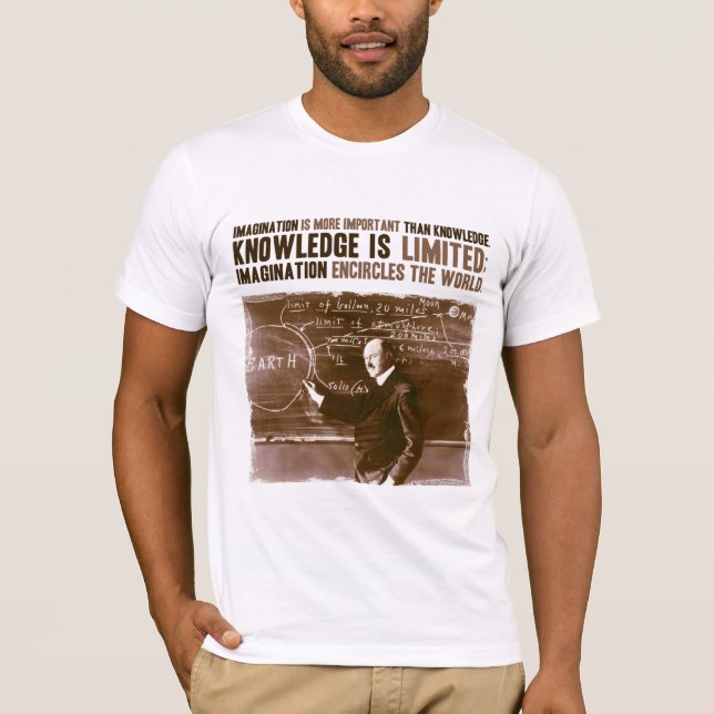 Camiseta A imaginação é mais importante do que o (Frente)