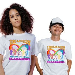 Camiseta A inclusão começa em minha sala de aula consciênci