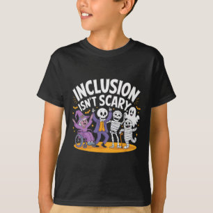 Camiseta A inclusão não é assustadora, professor esqueleto