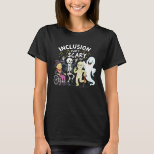 Camiseta A inclusão não é assustadora, professor esqueleto
