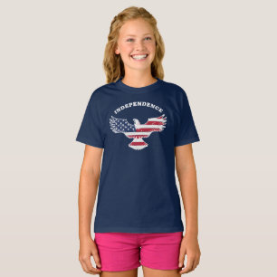 Camiseta A Independência da Estrela de Águia Americana Patr