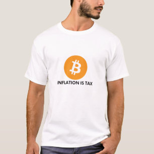 Camiseta A Inflação é Design de Criptomoeda BTC BTC Bitmone