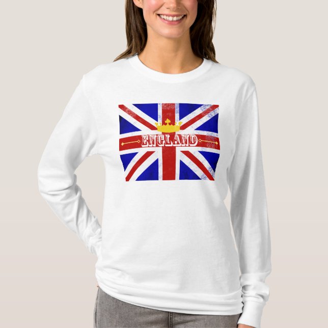 Camiseta A Inglaterra, o Jack Britânico, se sentiu aflita (Frente)