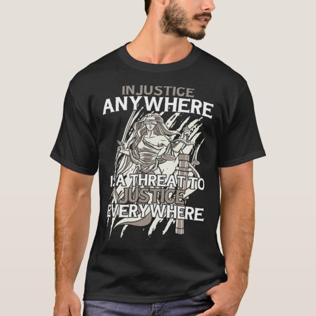Camiseta A Injustiça Em Qualquer Lugar É Uma Ameaça À Justi (Frente)