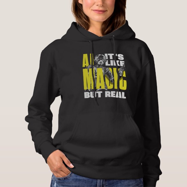 Camiseta A Inteligência Artificial É Como Magia Mas É Ciênc (Frente)