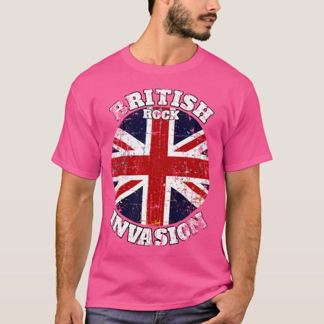Camiseta A invasão musical britânica Rock V2 (Frente)