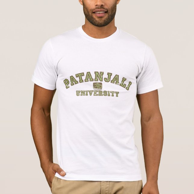 Camiseta A ioga fala: Universidade de Patanjali (Frente)