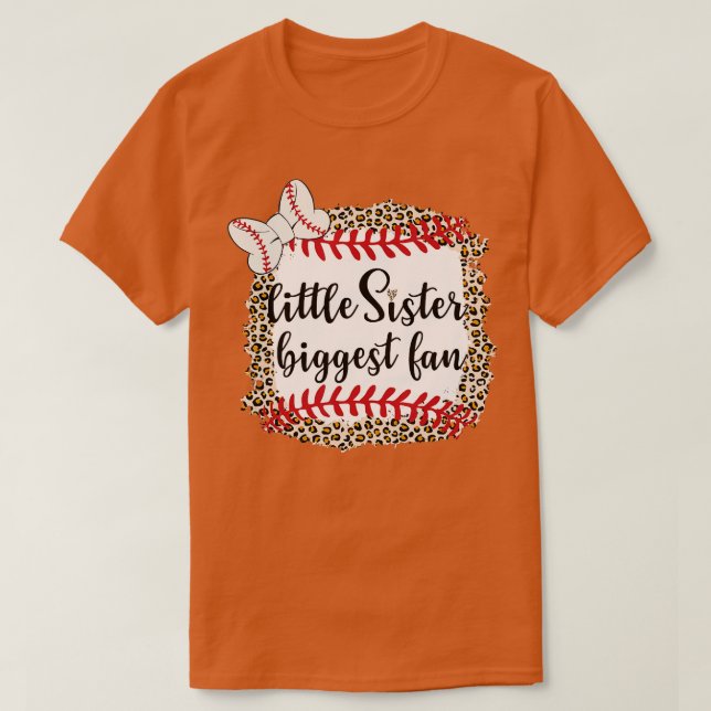 Camiseta A Irmã Mais Grande Do Beisebol Para A Pl Do Baseba (Frente do Design)