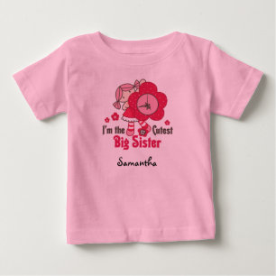 Camiseta A irmã mais velha a mais bonito da boneca de pano