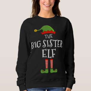 Camiseta A irmã mais velha elf engraçado de natal combinand