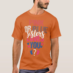 Camiseta A irmã rosa ou azul ama você