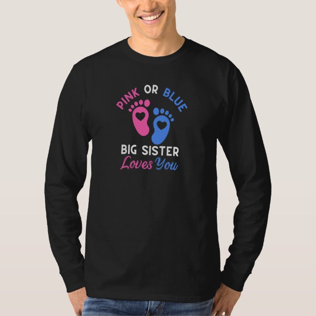 Camiseta A Irmã Rosa ou Azul Grande Te Ama (Frente)