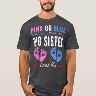 Camiseta A Irmã Rosa Ou Azul Grande Te Ama O Gênero Reveal 