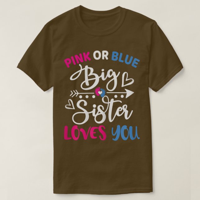 Camiseta A Irmã Rosa ou Azul Grande Te Ama, Querida, Raposa (Frente do Design)