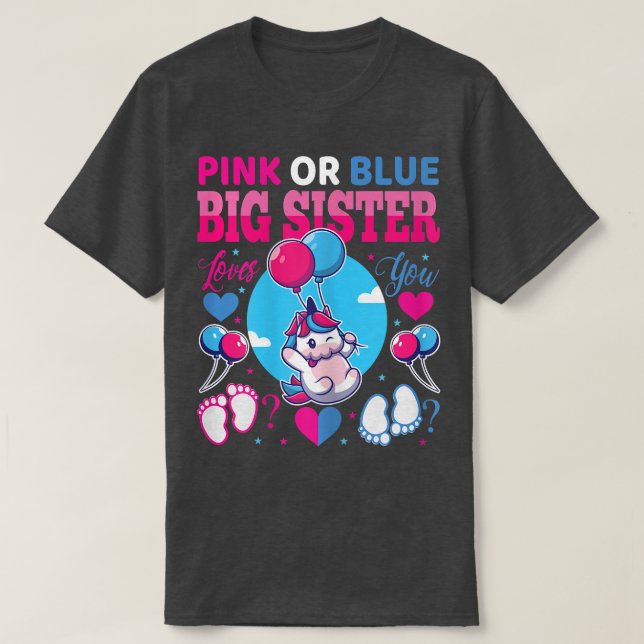 Camiseta A Irmã Rosa ou Azul Grande Te Ama, Querida, Raposa (Frente do Design)