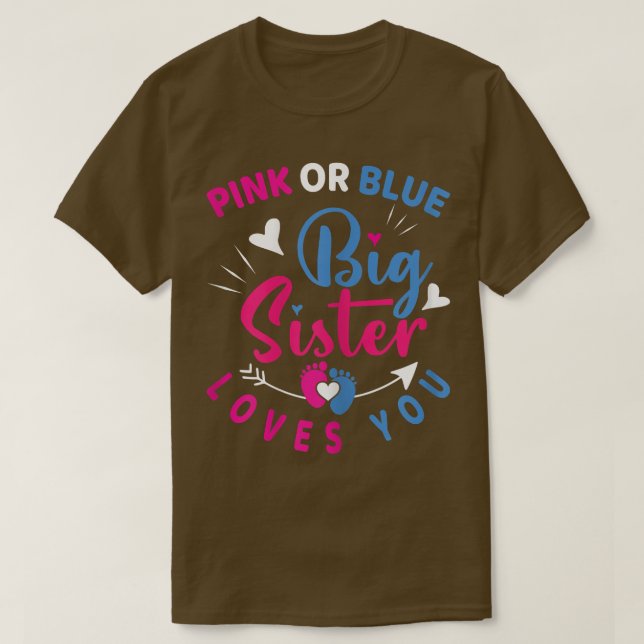 Camiseta A Irmã Rosa ou Azul Grande Te Ama, Querida, Raposa (Frente do Design)