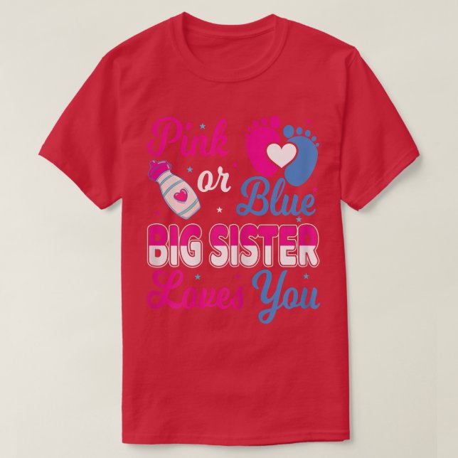 Camiseta A Irmã Rosa ou Azul Grande Te Ama, Querida, Raposa (Frente do Design)