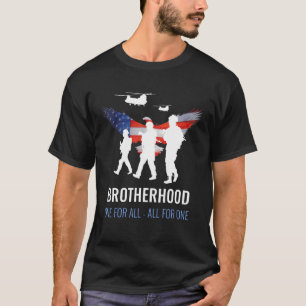 Camiseta A Irmandade da Águia de Bandeira Americana Um Para