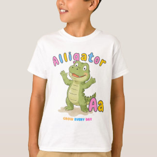 Camiseta "A is for Alligator" Tee Alfabeta - Cresça Todos O