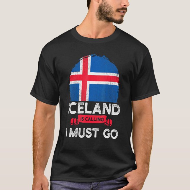Camiseta A Islândia Está Chamando Eu Devo Ir Patrimônio dos (Frente)