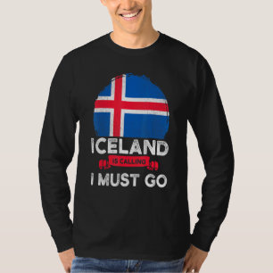 Camiseta A Islândia Está Chamando Eu Devo Ir Patrimônio dos