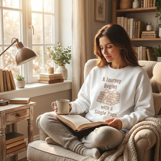 Camiseta A Journey Begins with a Single Page: Book Lover (Criador carregado)