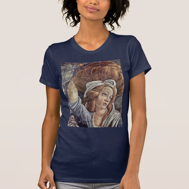 Camiseta A juventude de Moses, detalhe por Botticelli (Frente)