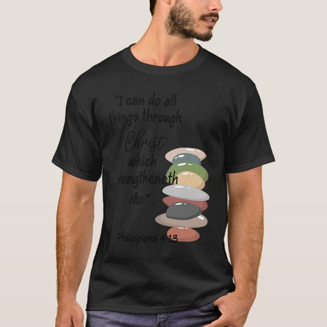 Camiseta A Juventude Pode Fazer Tudo O Que Eu Bíblia Verse  (Frente)
