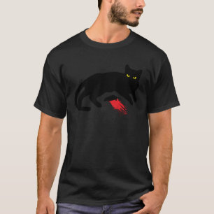 Camiseta A Killer de Gato Preto Instala o Gótico do Rato do