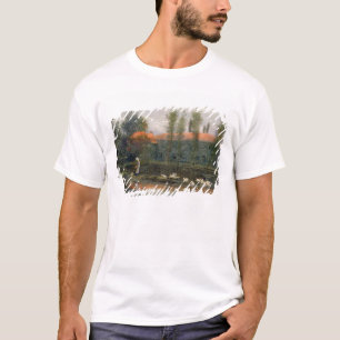 Camiseta A lagoa de William Morris trabalha na abadia de