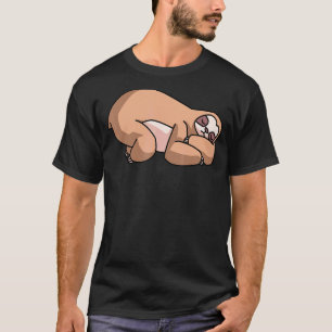 Camiseta A Lama Preguiçosa Dormindo Meu Animal Espirituoso