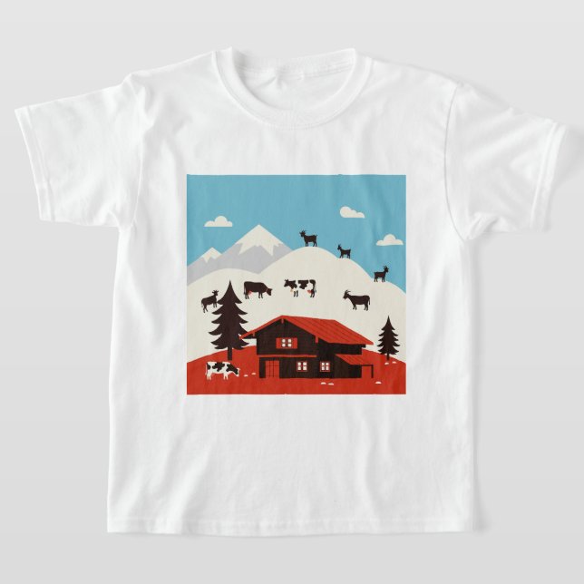 Camiseta A landscape in the Alps (Postura )