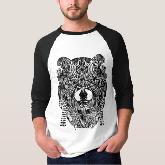 Camiseta A lápis canino desenho do cão do lobo