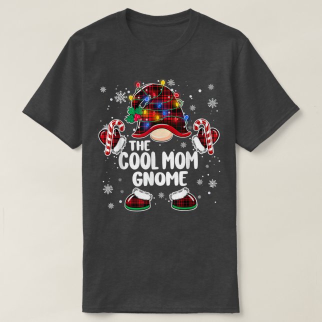 Camiseta A Legal Mãe Gnomo Buffalo Xadrez Árvore de Natal L (Frente do Design)