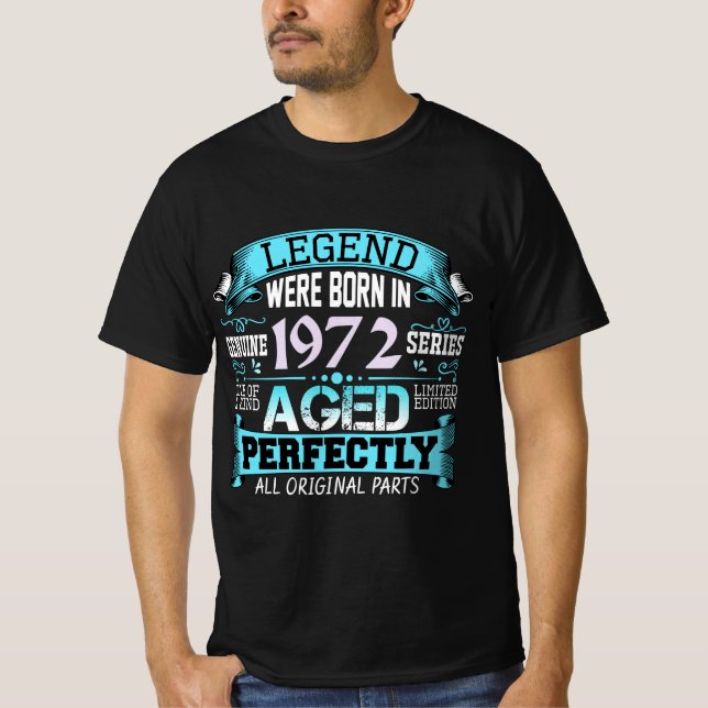 Camiseta A Legenda Vintage Foi Nascer Em 1972 (Frente)