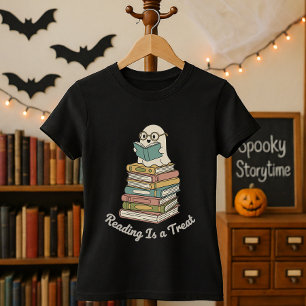 Camiseta A Leitura De Bibliotecas De Dias de as Bruxas engr