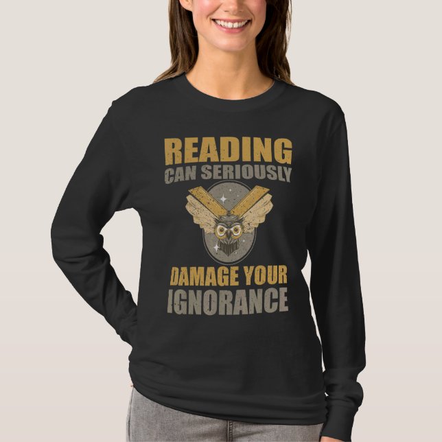 Camiseta A Leitura Pode Danificar Sua Innocência 1 (Frente)