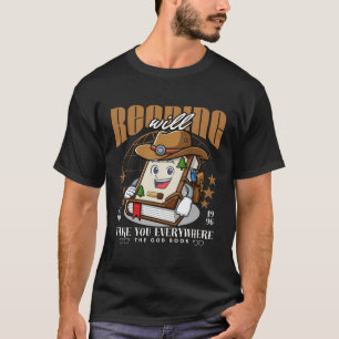 Camiseta A leitura vai levá-lo a qualquer lugar