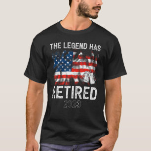 Camiseta A Lenda Aposentou 2023 A Bandeira Americana Da Cer