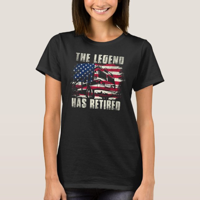 Camiseta A Lenda Aposentou Bombeiro Bombeiro 1 (Frente)
