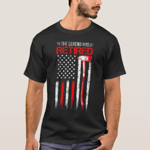 Camiseta A Lenda Aposentou O Bombeiro Red Ax America