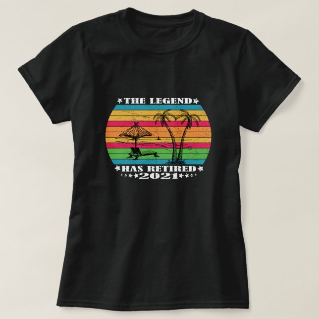 Camiseta A Lenda Aposentou O Presente De Reforma Engraçado (Frente do Design)